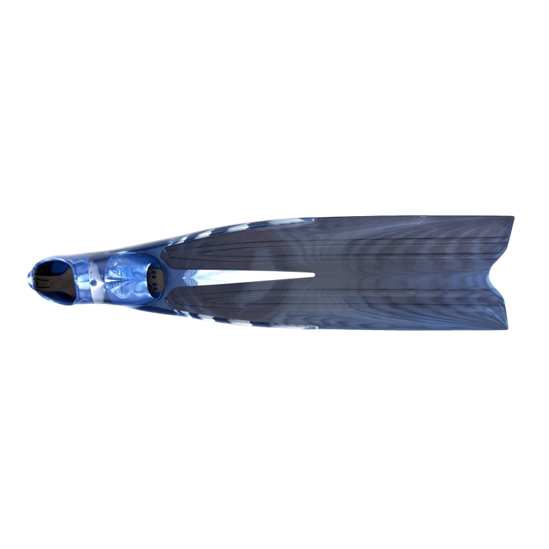 Aqu Gear Camo Blue Soft Long Blade Diving Fins